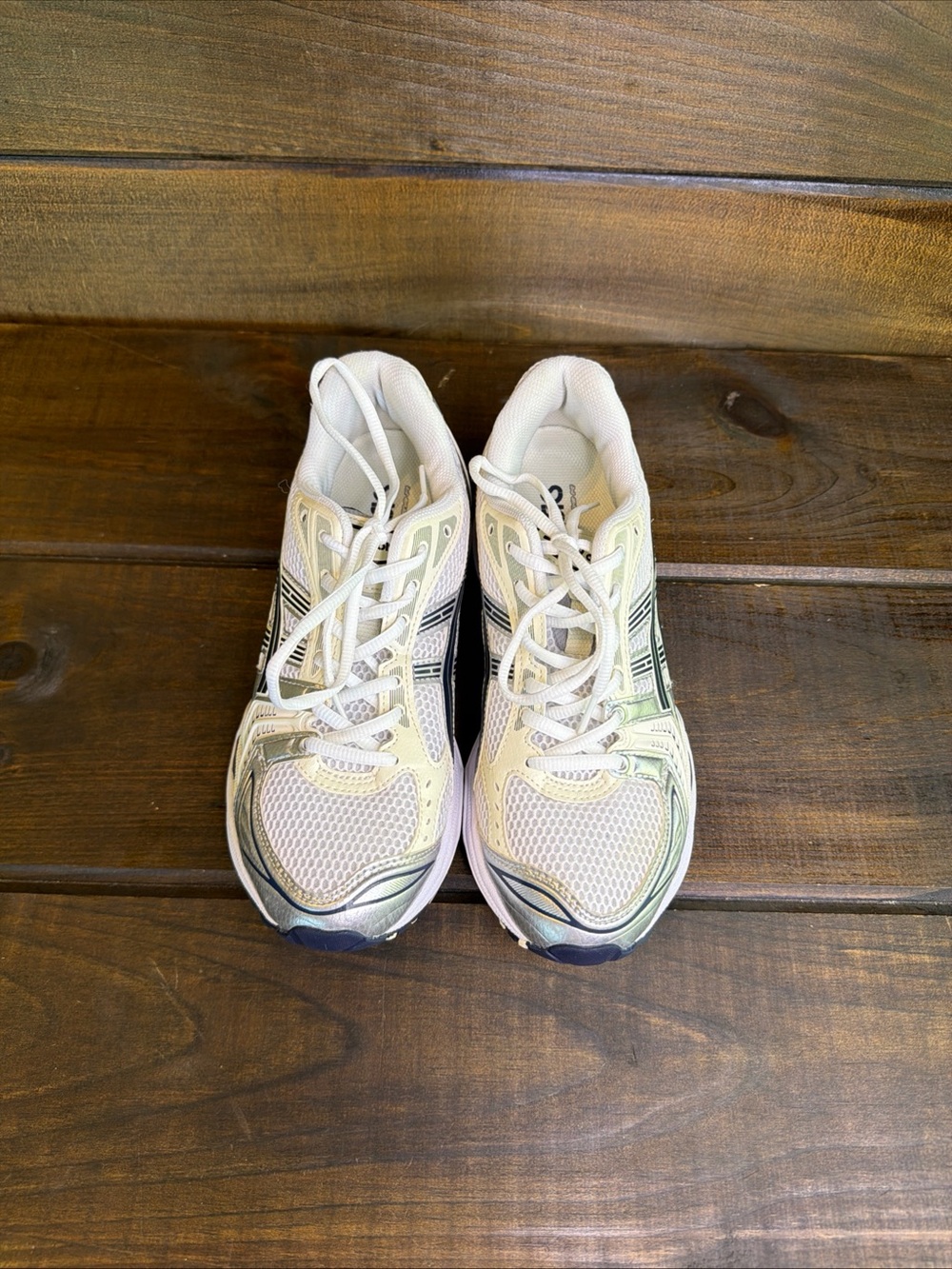ASICS Gel-Kayano 14 ‘White Midnight’ Sneakers Running Shoes Women Size 9 - Picture 2 of 12